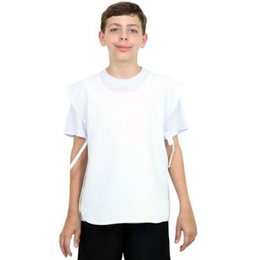 Imagem de Avental infantil Bata Infantil Escolar - Demorgan Uniformes, Branco, E