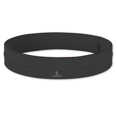 Imagem de FlipBelt Cinto de corrida clássico para telefone e pequenos acessórios, bolsa de cintura para exercícios para mulheres e homens, 2GG, carbono