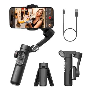 Imagem de Estabilizador gimbal AOCHUAN Smart XE para celular, 3 eixos, dobrável, portátil, com roda de foco, para TikTok, YouTube, vlog, iPhone 16, 15, 14, 13, 12, Pro Max, Android