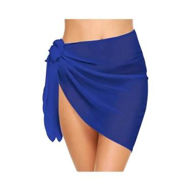 Imagem de Saia Sarong de Chiffon para Praia - Curta, Transparente e Ideal como C