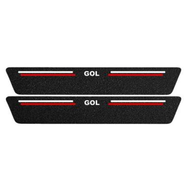 Imagem de Kit Soleira Protetora Porta Premium Red PVC Gol 2 Portas - Jhow Adesiv