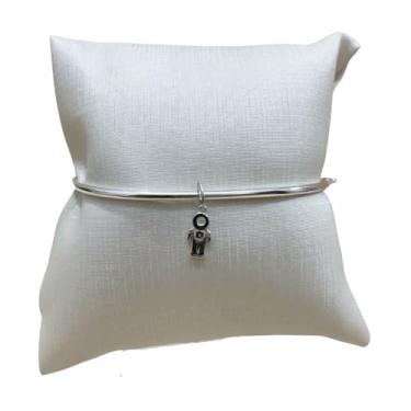 Imagem de Pulseira Feminina com Berloque Astronauta Prata Hipoalergênica