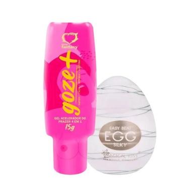 Imagem de Kit Gel Excitante Feminino e Egg Silky Masturbador Masculino - Magical