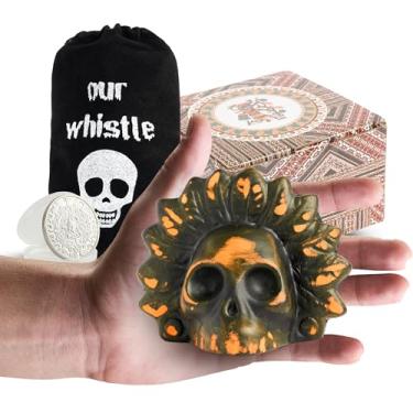 Imagem de Melhor apito da morte asteca, apito da morte asteca Apex Predador, apito da morte asteca mais alto, dispositivos para irritar vizinhos (laranja)