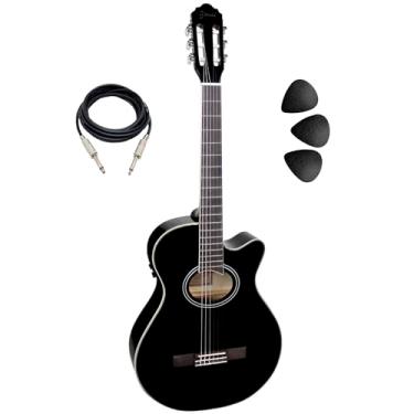Imagem de Violão Giannini Gnf 1d Ceq Bk Nylon Elétrico Preto Gnf-1d