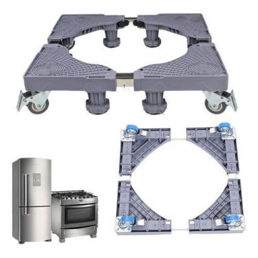Imagem de Suporte Geladeira Maquina De Lavar Lava E Seca 4 Pé 4 Roda - Support