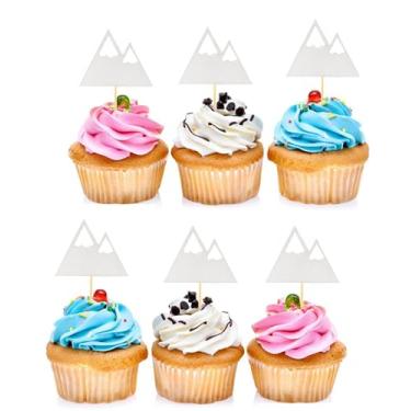 Imagem de AmarYYa 36 Peças De Toppers Para Cupcake Com Tema Montanha - Aventura, Decoração Bolo Chá Bebê E Festa Aniversário Natureza
