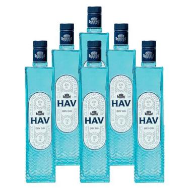 Imagem de Gin HAV Dry Gin Garrafa de Vidro 750ml 6 Unidades