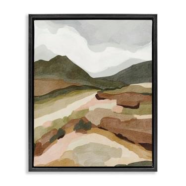 Imagem de Stupell Industries Arte de parede em tela flutuante emoldurada preta Desert Land Beauty por Nikita Jariwala, 17 x 21