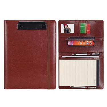 Imagem de Wonderpool A5 PU Prancheta de couro sintético Partfolio Recipe Binder Bloco de notas Porta-documentos - Agenda de entrevistas, reuniões, escrita, pastilha, arquivo para escritório, viagem, escola,
