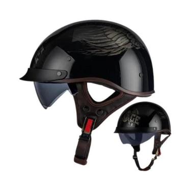 Imagem de Capacete Unissex Retro Meio Capacete De Verão Para Motocicleta Elétric