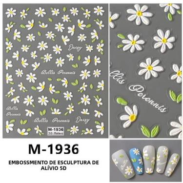 Imagem de Adesivos Coloridos Autoadesivos 5D Para Arte Em Unhas, Decalques, Aces