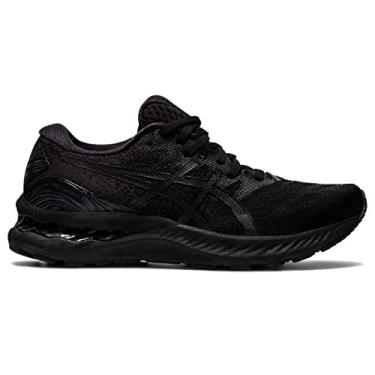 Imagem de ASICS Women's Gel-Nimbus 23 (D) Running Shoes, 5W, Black/Black
