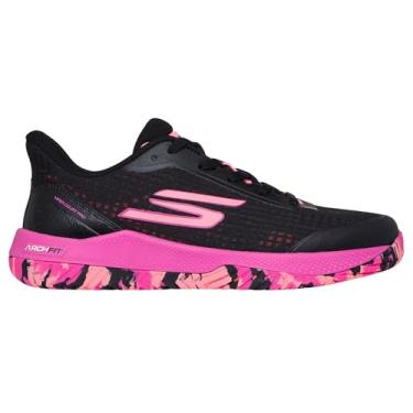 Imagem de Skechers Tênis feminino Go Train Arch Fit Viper Court Pro-Pickleball, Preto/rosa choque, 39