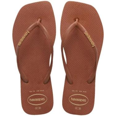 Imagem de Chinelo Havaianas Sq L Popup 4148959, Marrom, 39