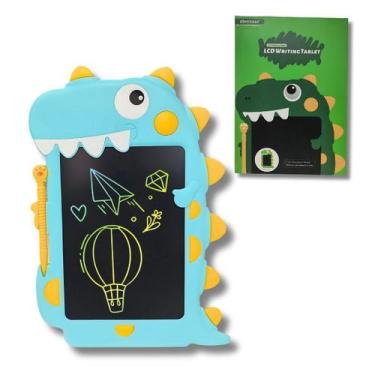 Imagem de Mini Tablet Lousa Mágica Desenho Infantil Lcd Dino Azul - Minimen