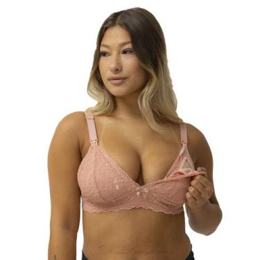 Imagem de Sutiã amamentação com Renda e Algodão Sutien Reforçado Maternidade Pos