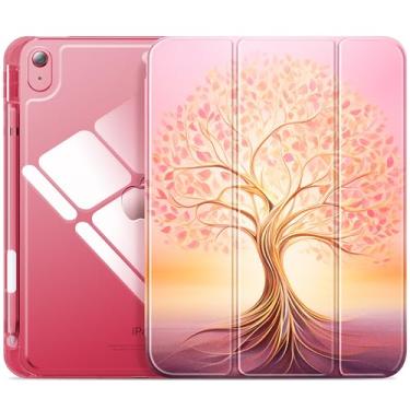 Imagem de INFILAND Compatível com iPad (A16) 11ª geração 2025, capa 2025, iPad 10ª geração 2022 10,9 polegadas, capa protetora fina transparente com suporte para Apple Pencil e adaptador de carregamento