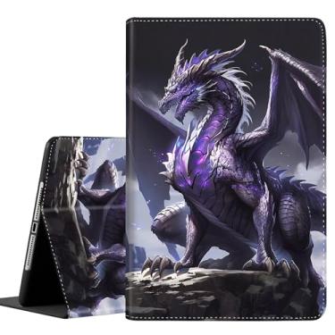 Imagem de SOTWONSO Capa para Samsung Galaxy Tab A9 Plus 11 polegadas 2023, capa protetora durável à prova de choque para Samsung Tablet A9+ 11 polegadas / 11 polegadas (SM-X210/X216/X218), dragão roxo