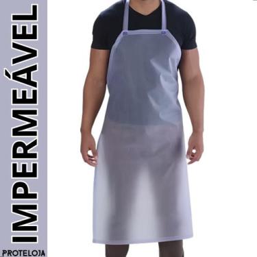 Imagem de Avental Vinil Transparente 120cm x 70cm C/Tiras Para Cozinha Açougue -