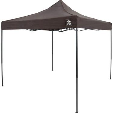 Imagem de Tenda Gazebo Dobrável Pagoda 3m x 3m Oxford Marrom Bel, 3m x 3m