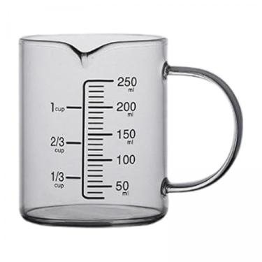 Imagem de ＫＬＫＣＭＳ 2x Copo de Medição em Vidro, Utensílio de Cozinha, Capacidade 250ml