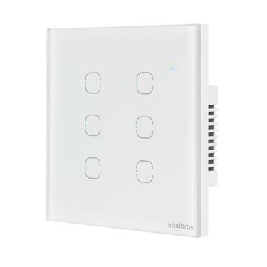 Imagem de Interruptor smart wi-fi touch 6 teclas branco ews 1006 - INTELBRAS