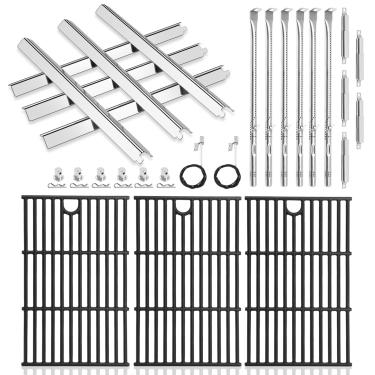 Imagem de Criditpid Peças de reposição para grelha Charbroil 463229521 463229021 463228622 463259223 463284422, G426-0005-W1, placas de calor, queimadores e ignição para churrasqueira Charbroil Performance 6