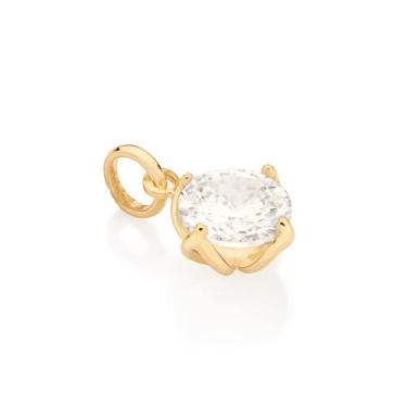 Imagem de Pingente solitário flor tulipa folheado a ouro Cód. 542461 - Rommanel