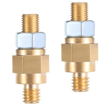 Imagem de Pacote com 2 pinos laterais de carro terminal de bateria parafuso prisioneiro de latão, 3/20.3 cm-16 universal padrão bateria lateral extensor de latão sólido pinos longos para acessórios de baterias