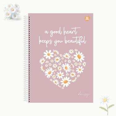 Imagem de Caderno 1 Matéria Capa Dura Daisy 80 Folhas Animativa