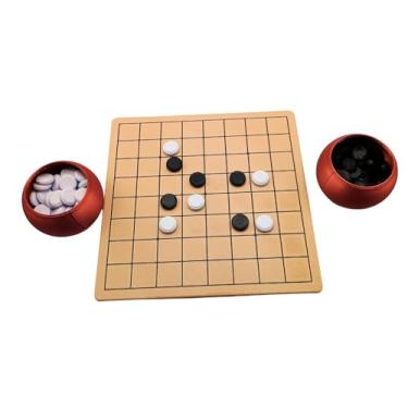 Imagem de Jogo de Tabuleiro Go, 20x20 cm, Peças Pretas e Brancas, com Recipientes Vermelhos