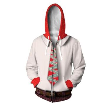 Imagem de Moletom com capuz para cosplay adulto verde e amarelo com zíper e cordão