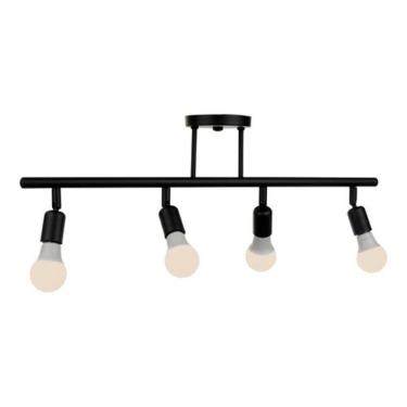 Imagem de Luminária Teto Spot Trilho 4 Direcionável Preto