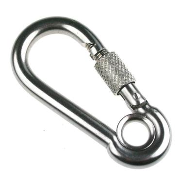 Imagem de Mosquetão Inox Com Trava 11Mm X 120Mm Com Olhal