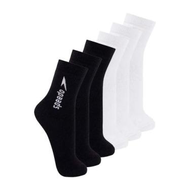 Imagem de Kit com 6 Pares de Meias Esportiva Cano Médio Speedo 8032 Colorido, Pr