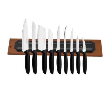 Imagem de Barra Para Facas Ferramentas De Imã Magnética 33cm + Madeira - TOPHOUS