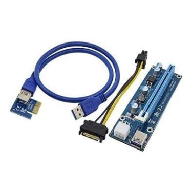 Imagem de Cabo Riser Para Mineração, Pci-Express 1x Para 16x, Powered, Com 4 Capacitores - Versão...