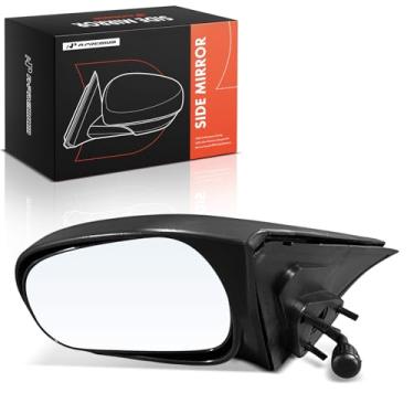 Imagem de A-Premium Espelho retrovisor manual do lado do motorista - compatível com Honda Civic 1996 1997 1998 1999 2000 - Espelho retrovisor externo externo preto não dobrável não aquecido