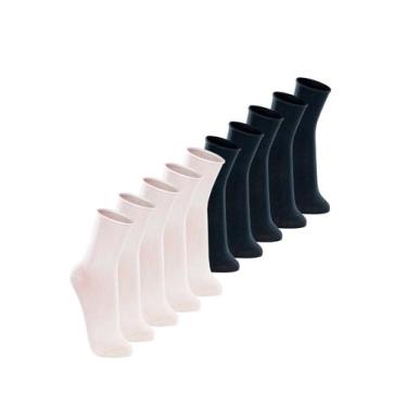 Imagem de Kit com 10 Pares de Meias sem Punho Casual Lupo 1275-011 Colorido, Bra