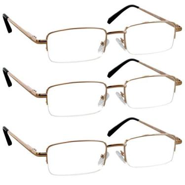 Imagem de Pacote com 3 óculos de leitura TruVision Readers 9509-HP - Gold 2.50