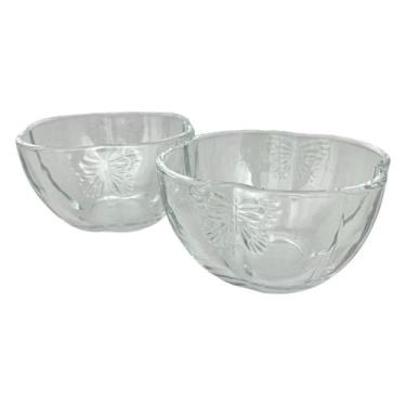 Imagem de Kit de 2 Bowls Butterfly Vidro Transparente Wolff Mesa Posta