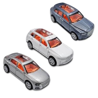 Imagem de 3 Carrinho Miniatura Brinquedo Fricção Carro Metal Range (KIT3/BRANCO/CINZA/AZUL)