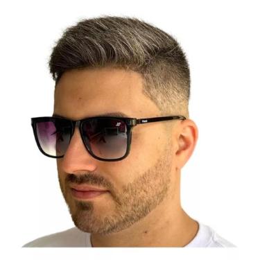 Imagem de Óculos De Sol Masculino Quadrado Original Finoti Uv400 Verão, Preto de