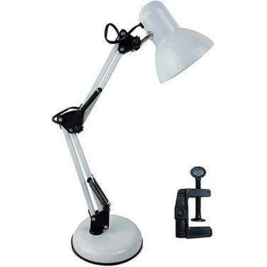 Imagem de Luminária De Mesa Articulável Quarto Trabalho C Garra + Base - Luatek,