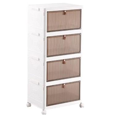 Imagem de KRILLIQ Prateleiras de plástico DIY móveis para entrada, armário de armazenamento de sapatos, caixa de armazenamento doméstico para armário, quarto, corredor