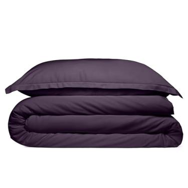 Imagem de Cosy House Collection Conjunto de capa de edredom 100% raiom derivado de bambu - Conjunto de trama de cetim macio, respirável, macio e macio com capa