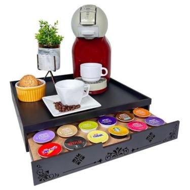 Imagem de Bandeja Porta Cápsulas 41x40 Dolce Gusto Preto 36 Unidades - Facris