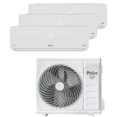 Imagem de Ar Condicionado Tri Split Inverter Philco 27000 BTUs (2x9000+1x12000) Quente e Frio 220V PAC27QV