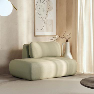 Imagem de Sofá Modular Sumiê 100cm Esquerdo Orla Cabecasa Madeiramadeira Verde Água